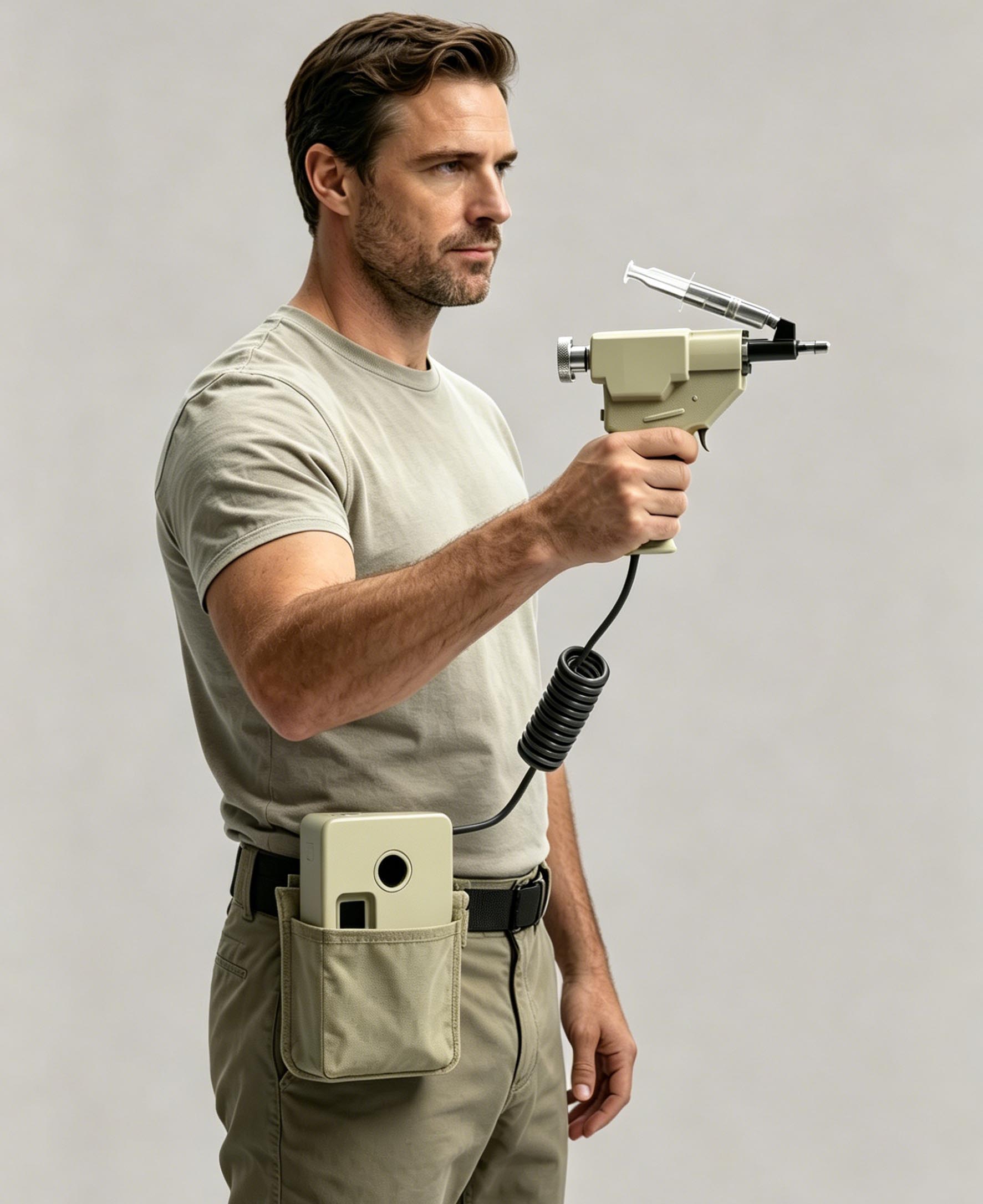 Swine needle-free injector